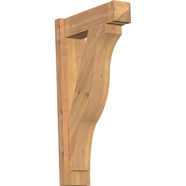 Ekena Millwork Funston Smooth Arts and Crafts Outlooker, Western Red Cedar, 5 1/2"W x 18"D x 30"H OUT06X18X30FST03SWR - main